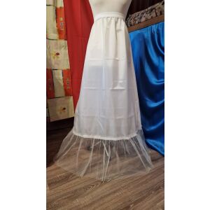 ESKÜVŐ ASZ89 - Ekrü selyem menyasszonyi alsószoknya tüll fodorral 143685818 - Lovaskate