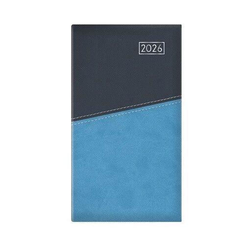 Zsebnaptár, álló elrendezésű, TOPTIMER "Duplex", kék-világoskék