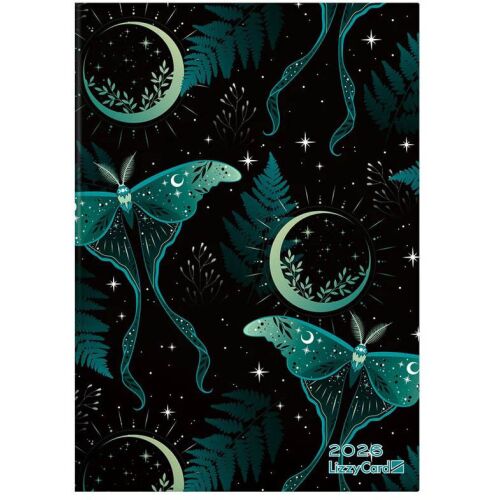 Lizzy Calendar határidőnapló, B/6, napi, keményfedeles, 2026, Moth and Moon 143693693