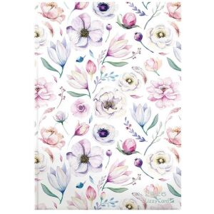 Lizzy Calendar határidőnapló, A/5, napi, szivacsos borító, 2026, Flower collage 143693698 - Napló