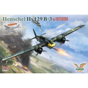 Takom Henschel Hs 129 B-3 w/INTERIOR + BONUS (CLEAR PARTS) 1:48 (TAK48002) 143693921 - Kreatív & Építő játék