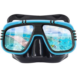 Tauchmaske Silikon Polycarbonat Weitwinkellinse aus gehärtetem Glas