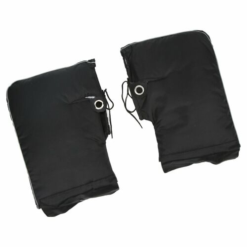 Motorrad-Lenkerhandschuhe, Winddichte Fäustlinge, Winterwarme Lenkerabdeckungen, Schwarz, Großer Mund 143694363