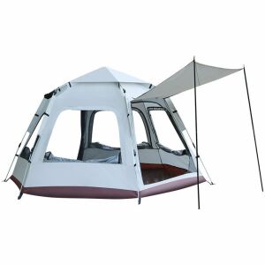 Cort de camping impermeabil, automat, ușor, pentru 4 sezoane, material Oxford 210D 143694424 - Produse antrenament acasă