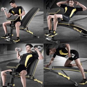 Sklopiva fitness klupa s bučicama 143694467 - Trening kod kuće