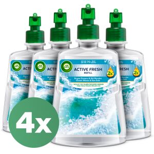 Air Wick Active Fresh Ocean Breeze and Sea Salt Refill for Automatic Air Freshener 4x228ml 143696700 - Air Wick Automatic Air Freshener