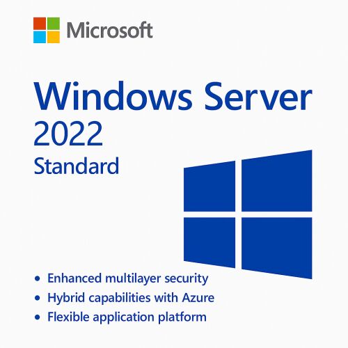 Microsoft Windows Server 2022 Standard Edition. Vylepšené zabezpečenie, hybridné možnosti Azure, flexibilná aplikačná platforma.