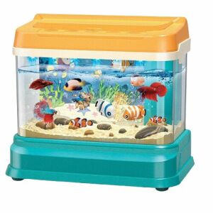 Interaktives Spielzeug-Aquarium, ABS-Material, bunte Lichter, USB-Kabel, pädagogisches Spielzeug für Kinder, 20 x 11,5 x 17,5 cm