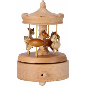 Spieluhr mit Musikkarussell aus Holz