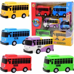 Tayo Cartoon Spielzeugbusse, 5er-Set, 7 cm, Kunststoffmodell