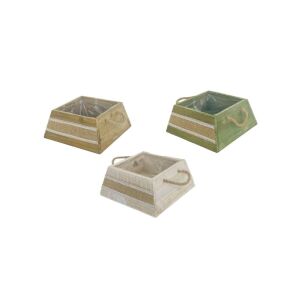 Fa Kaspó Táska, Csipkés Masnis 232-W-220 - 20/25,5*20/25,5*H12cm 3/24