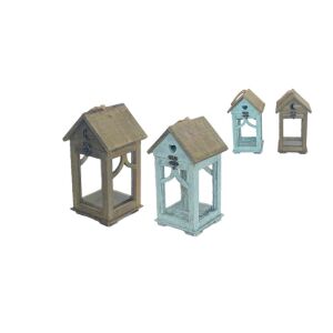 Mécsestartó Házikó 2 Színben 232-MM-11 - 13*13*H27cm 143697181 - Mécsestartó