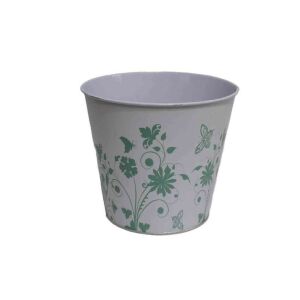 Bádog Kaspó Lepkés 140-B-505 - D18*16H*D13cm