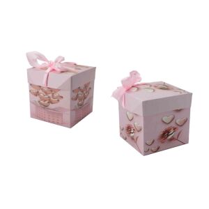 Ajándék Doboz Papír Szíves 11*11*11cm Lu-85