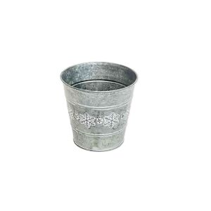 Bádog Kaspó Szürke 140-B-22-40 - D13/9*H12cm