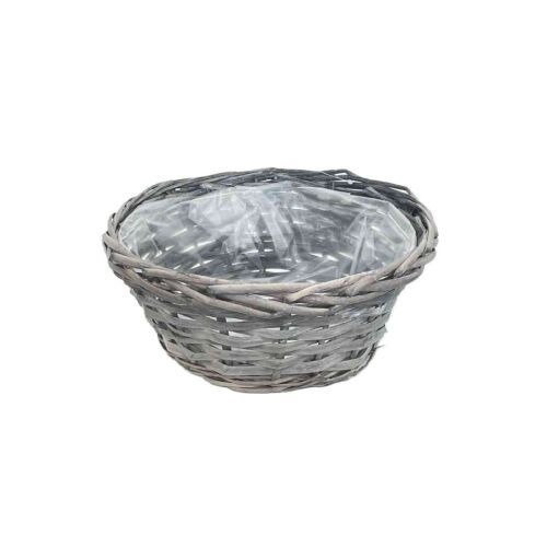 Vessző Kaspó Kerek 90-22-9/SZÜRKE - D24*H10cm 143697397