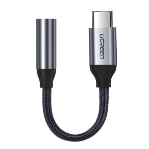 Fejhallgató adapter Mini Jack 3.5 mm - USB-C 10cm - szürke 143706373 - Kandalló & Kályha kiegészítő