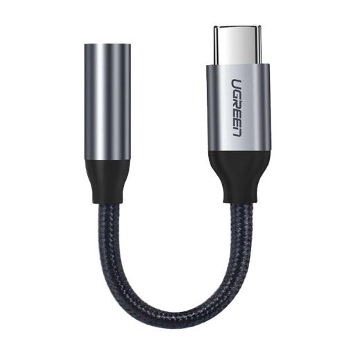 Fejhallgató adapter Mini Jack 3.5 mm - USB-C 10cm - szürke 143706373