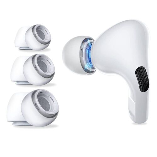 Nakładki do słuchawek AirPods Pro 1 / 2 w rozmiarach S / M / L Ear Tips białe - 6 szt. 143708486