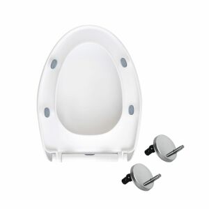 RENEW FORCE TOI-SEA6 lassan záródó WC-ülőke duroplasztból, lecsatolható, univerzális méretű, fehér - WC ülőke