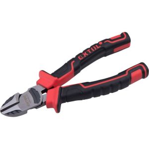 EXTOL PREMIUM Seitenschneider, 190mm, dualer rot/schwarzer TPR-Griff, 20% mehr Kraft, Aufhängungshalterung 143726257 - Extol