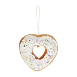 Mézeskalács fánk szív alakú, akasztós 11x11x4,5 cm 143726388 - Karácsonyfadísz