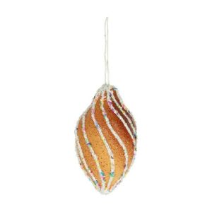 Mézeskalács dísz csavart akasztós 13x8x8 cm 143726400 - Karácsonyfadísz