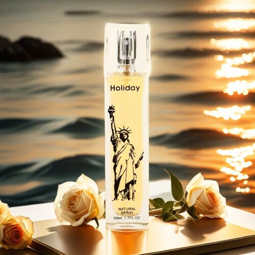 Holiday Eau de Parfum 50ml üveg Szabadság-szobor dizájnnal, virágos illat nőknek 