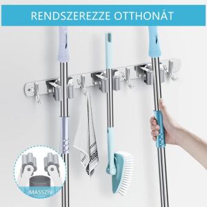 HANDY Șină universală pentru scule de perete - mică (3 suporturi, 4 cârlige) 143727682 - Construcții și renovări