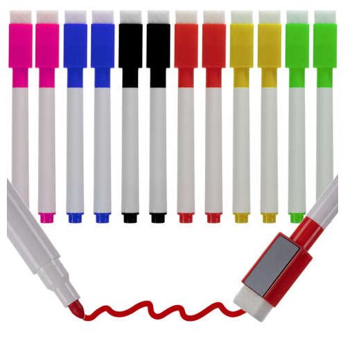 Szárazon törölhető jelölők - 12 db-os készlet. Maaleo 21646