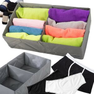 Fehérnemű fiók szervező ruhák zokni fiók elválasztóval szürke 143730251 - Gardrób rendszerező