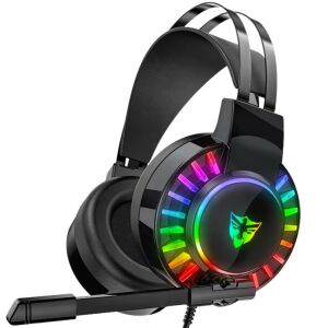 Gaming fejhallgató 7.1 rgb vezetékes fülhallgató mikrofonnal