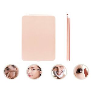 Led megvilágított smink tükör összecsukható utazótükör rózsaszín