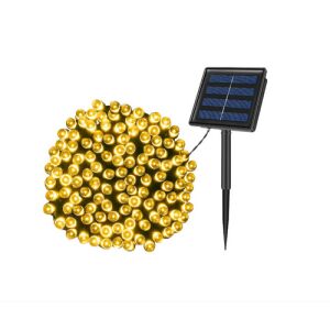 Solarne lampki LED łańcuchowe, ciepłe białe światło, 100 LED - Lightshine