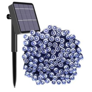Solarne zewnętrzne lampki choinkowe o zimnym białym świetle, 10 m, 100 diod LED 143732487 - Boże Narodzenie