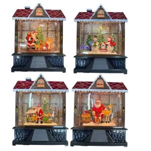 Karácsonyi Világító Házikó, LED Hóesés Effekttel 143732494 - Sumker