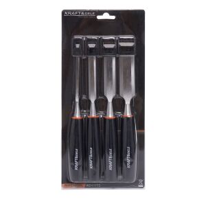 Dalti dulgheri lemn Kraft&Dele, set 4 piese, profiluri standard, cod KD11773 143735559 - Dalte