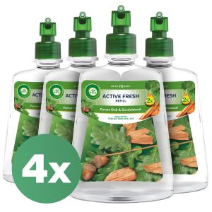 Air Wick Active Fresh Forest Oak and Sandalwood Пълнител за автоматичен освежител на въздуха 4x228ml 145632041 - Освежител за въздух