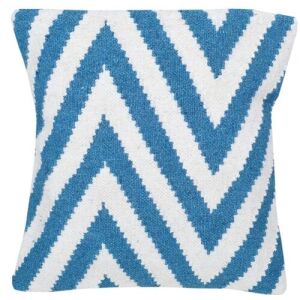 Pernă decorativă Bakero Zig Zag albastru deschis, 45x45 cm, pernă decorativă cu model chevron alb-albastru - Perne decorative
