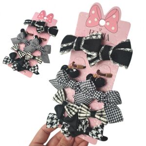 10 az 1-ben fekete-fehér hajgumi készlet GUM172 masnikkal