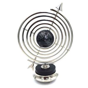 Alumínium gömb alakú asztrolábium földgömbbel - magassága 42,5 cm - NI9117