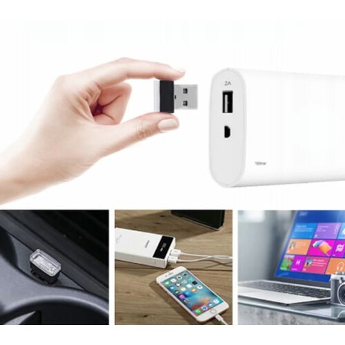 Mini USB 5V LED autólámpa piros, a jármű belsejének megvilágítására