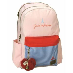 Rucsac EMILY PARIS-I cu design Turnul Eiffel și breloc inimă - Valize și genți