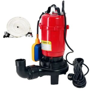 Pakiet promocyjny Pompa do brudnej wody (WC, szambo, cysterna) z nożem tnącym i pływakiem, DDT, WQCD-2-3.0, 3000 W + wąż strażacki 2'' 20 m, 8 bar, ze złączami 143748013 - DDT