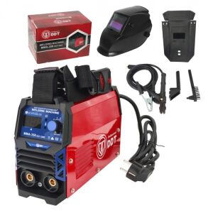 Promóciós csomag DDT PROFESSIONAL DDT-2002 hegesztőgép, MMA 350A, LCD elektronikus kijelző, inverter, csúcstechnológia + automatikus hegesztőálarc állíthatósággal és kristályokkal