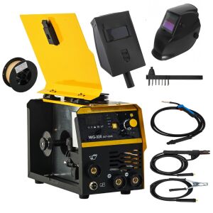 Propagačný balíček MIG/MMA DDT PROFESSIONAL Invertorový/zvárací stroj s elektródami a drôtom, 220 V, 320 A + krištáľová zváracia maska 143748107 - Zváračky