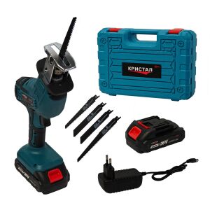 Akkus kardfűrész DDT CRISTAL 36V, változtatható sebesség, vágási mélység 115 mm fa, 8 mm acél, 12 mm alumínium, 2 akkumulátor + töltő, hordtáska 143748234 - DDT