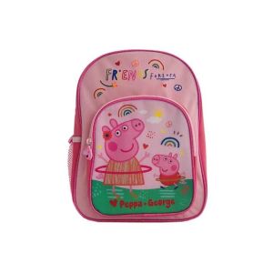 Ghiozdan pentru gradinita Peppa Pig si George, rucsac roz pentru copii - Rechizite pentru grădiniță