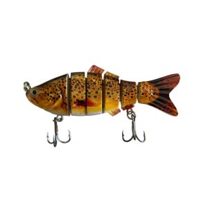 Momeala artificiala, Vobler Articulat, 6 segmente, 10 cm, 2 Carlige, Maro 143749049 - Naluci artificiale