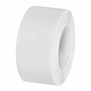 Bandă de etanșare PVC albă, 3.2mx3.8cm, rezistentă la apă, pentru baie și bucătărie - Bandă de etanșare